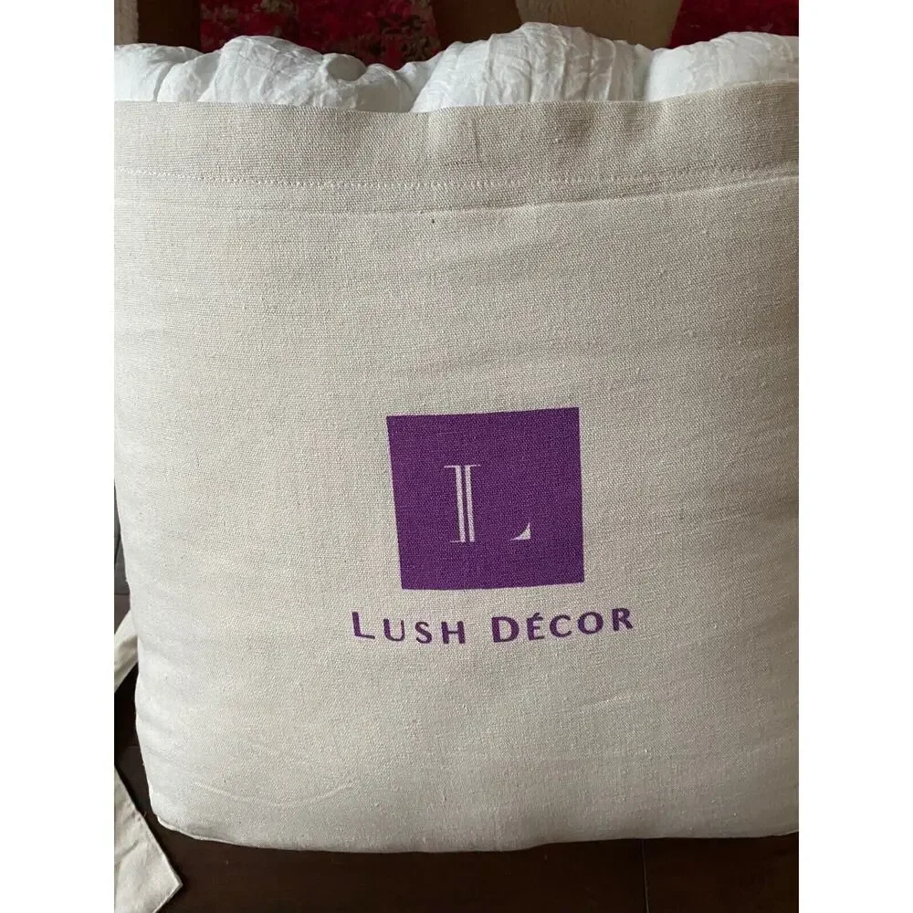 Lush Decor Reyna Cotton Duvet Cover Set White Ruffle Comforter Shabby King